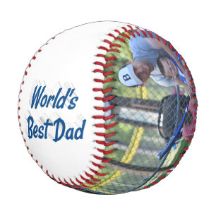 Balle De Baseball Fête des pères photo meilleur papa bleu marine