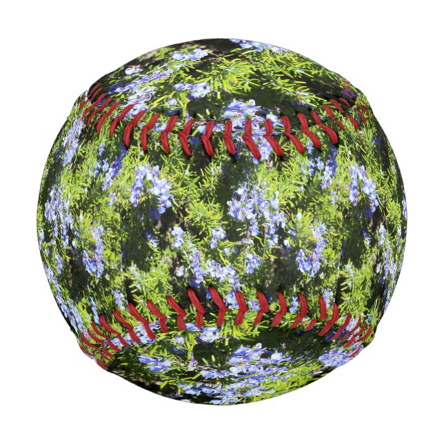 Balle De Baseball fleurs de romarin vert (Devant)