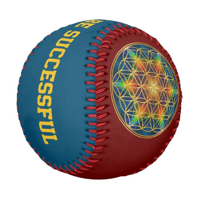 Balle De Baseball FLEURS DE VIE - Fleur fractale 1 (Angle)