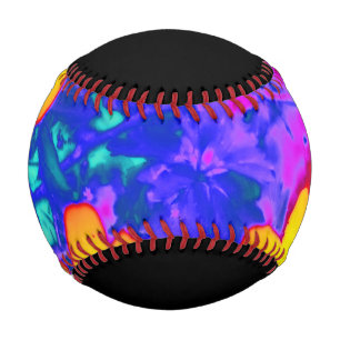 Balle De Baseball fleurs psychédéliques 4