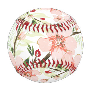 Balle De Baseball Fleurs roses