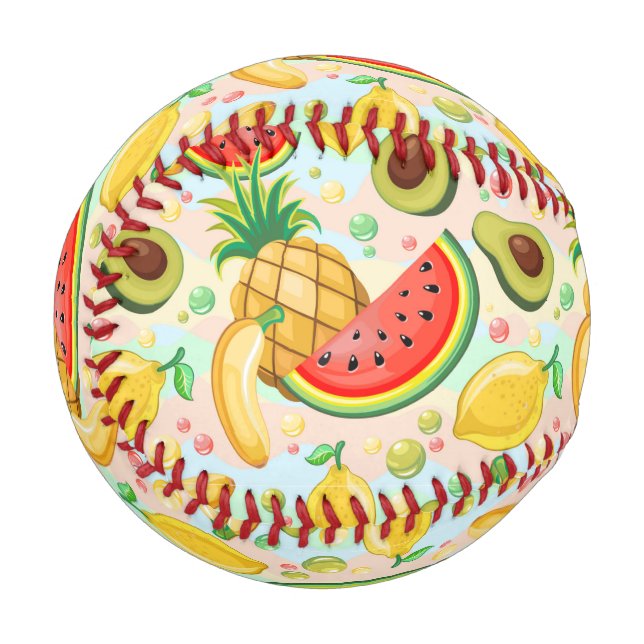 Balle De Baseball Fruits d'été frais Motif (Devant Gauche)