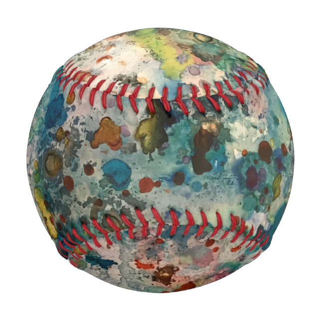 Balle De Baseball Funky Abstrait Baseball (Devant)