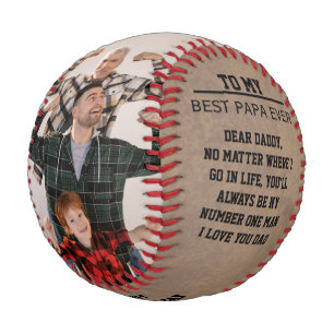 Balle De Baseball Grunge Vintage Photo Fête des pères