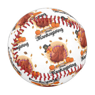Balle De Baseball Happy Thanksgiving