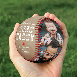 Balle De Baseball Héros rustique Papa Fête des Pères 2 Collage de ph