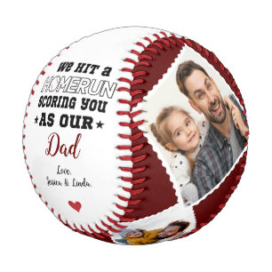 Balle De Baseball Homerun Papa Fête du Père Photo personnalisée des