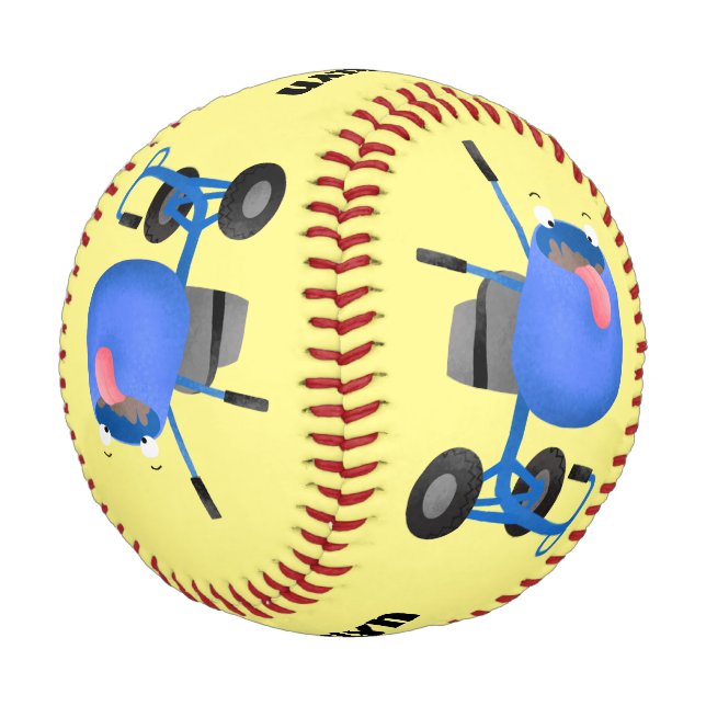 Balle De Baseball Illustration amusante du mélangeur de ciment bleu (Angle)