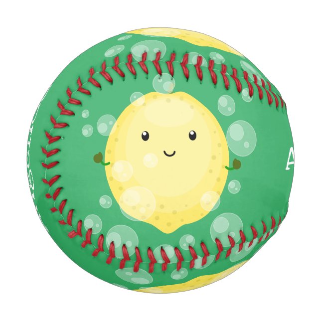 Balle De Baseball Illustration de bulles de caricatures de citron mo (Devant Gauche)