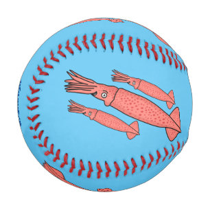 Balle De Baseball Illustration de calamar rose