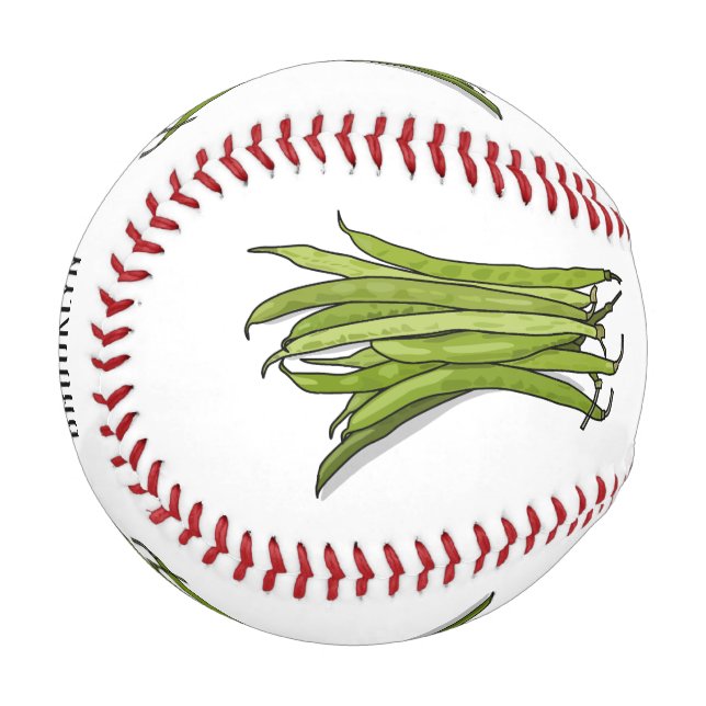 Balle De Baseball Illustration de haricots verts (Devant Gauche)