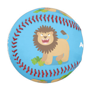 Balle De Baseball Illustration de l'effervescence de lions heureux
