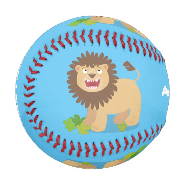 Balle De Baseball Illustration de l'effervescence de lions heureux (Devant Gauche)