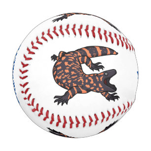 Balle De Baseball Illustration de lézard géant affamé