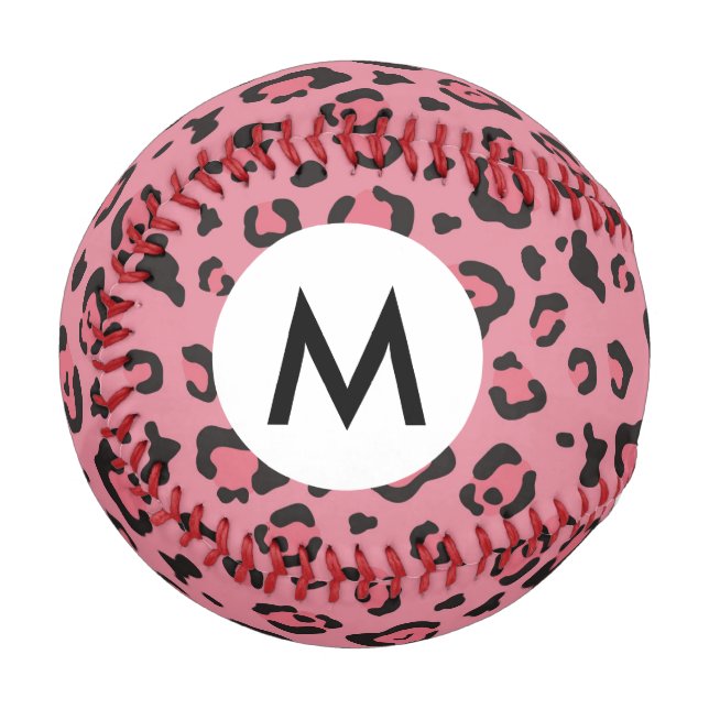 Balle De Baseball Illustration d'un animal léopard rose (Devant Gauche)