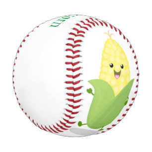 Balle De Baseball Illustration d'une caricature de maïs joyeux