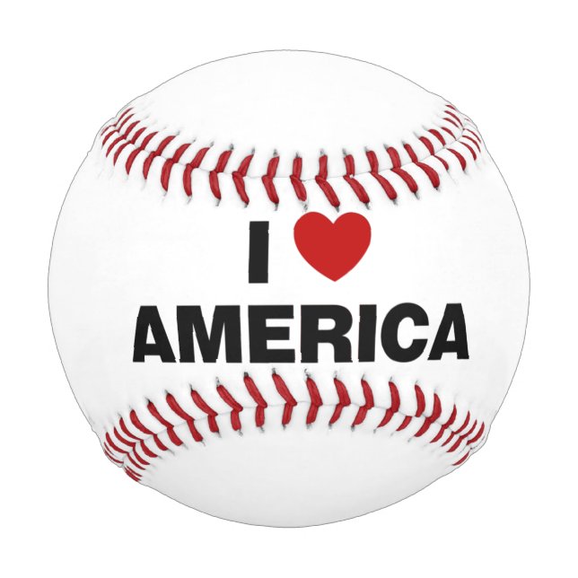 Balle De Baseball J'aime l'Amérique (Devant)
