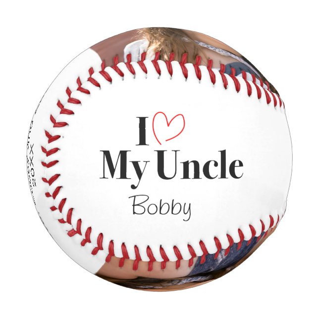 Balle De Baseball J'Aime Mon Oncle 2 Photo Baseball (Devant Gauche)