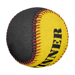 Balle De Baseball Jaune noir et foncé seulement de couleur