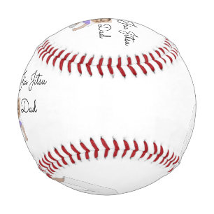 Balle De Baseball Jiu Jitsu Papa photos personnalisées et texte manu