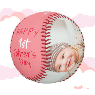 Balle De Baseball Joli 1er modèle de fête des pères avec 2 collages