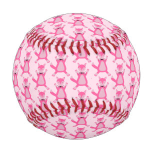 Balle De Baseball Joli bébé fille renard motif rose