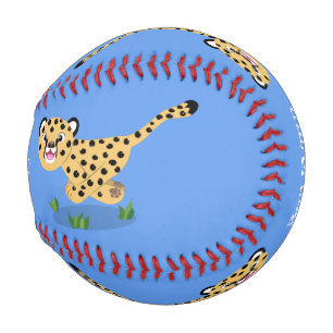 Balle De Baseball Joli bébé guépard en cours de dessin animé illustr
