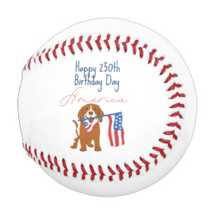 Balle De Baseball Joyeux 250e anniversaire Amérique ! 1776-2026 Ador