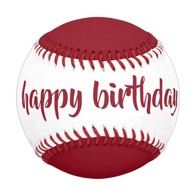 Balle De Baseball joyeux anniversaire de baseball par dalDesignNZ (Dos)