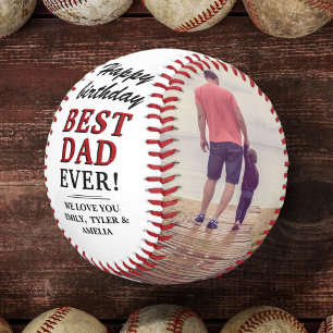 Balle De Baseball Joyeux Anniversaire Meilleur Papa Photo Collage