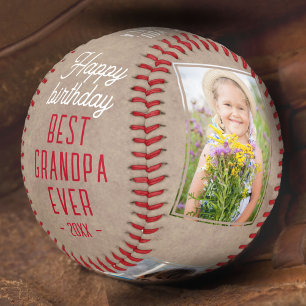 Balle De Baseball Joyeux Anniversaire Papi Collage Photo Moderne 3