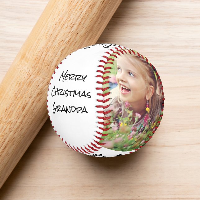 Balle De Baseball Joyeux Noël Grand-père Photo (Créateur téléchargé)