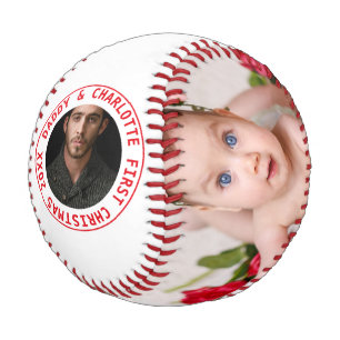 Balle De Baseball Joyeux Noël Personnalisé L'Une D'Une Type Photo