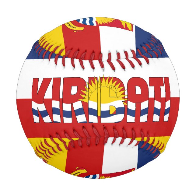Balle De Baseball Kiribati Flag and Coat of Arms Patriotic (Devant)