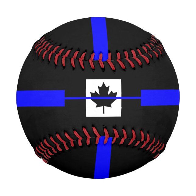 Balle De Baseball La Ligne Bleue Légère Symbolique sur la Feuille d' (Devant)
