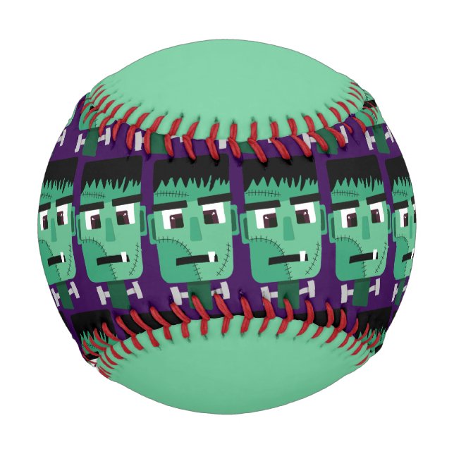 Balle De Baseball La tête du monstre Frankenstein (Devant)
