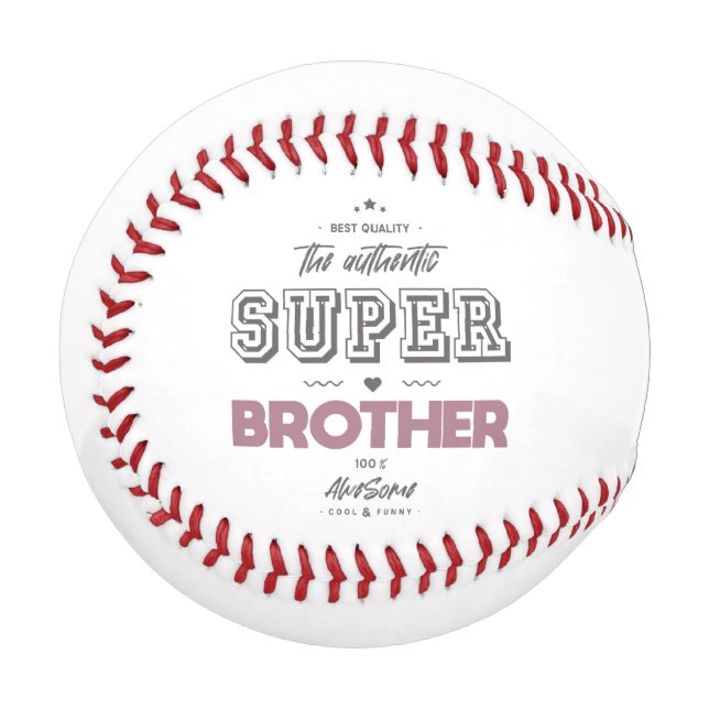 Balle De Baseball L'authentique super-frère jouant aux cartes (Devant Gauche)