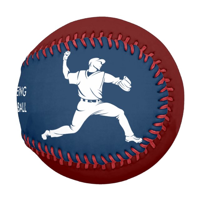 Balle De Baseball Le Bonheur Est Le Baseball (Devant Droite)