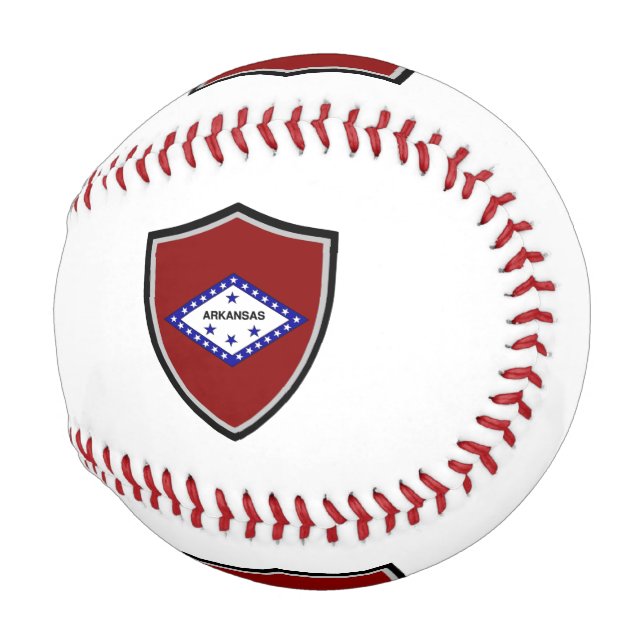 Balle De Baseball Le drapeau de l'Arkansas (Devant Droite)