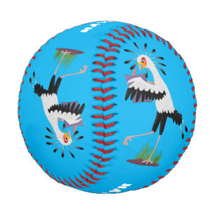 Balle De Baseball Le mignon secrétaire oiseau écrire des notes dessi