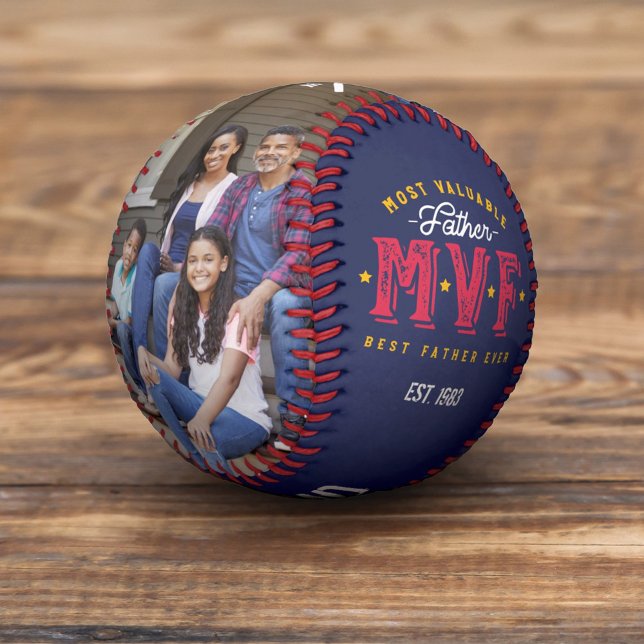 Balle De Baseball Le Père le plus précieux MVF Personnalisé Deux Mon (Créateur téléchargé)
