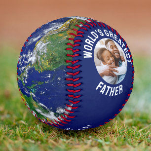 Balle De Baseball Le plus grand Père du monde Planète Terre Globe Ph