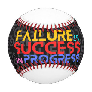 Balle De Baseball L'Échec Est Le Succès En Cours Citations Motivatio