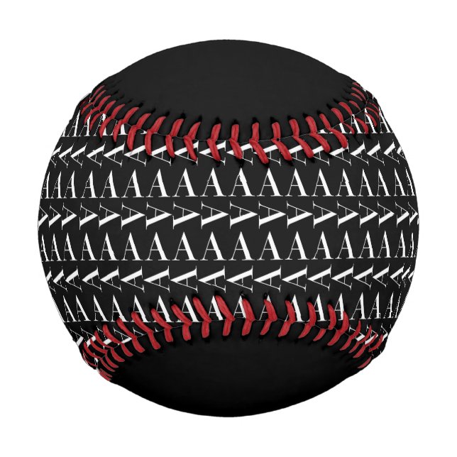 Balle De Baseball Lettre initiale A monogramme (Devant)