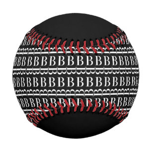 BALLE DE BASEBALL LETTRE INITIALE MONOGRAPHIQUE B