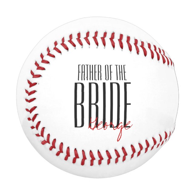 Balle De Baseball Lettres audacieuses "Père de la mariée" Parti de m (Devant Gauche)