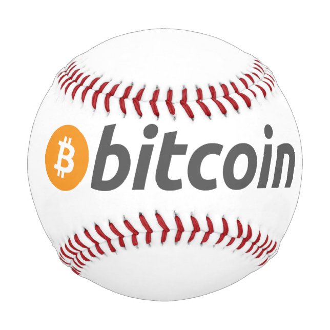 Balle De Baseball Logo Bitcoin grand avec symbole Bitcoin orange (Devant)