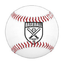 Logo de bouclier de baseball personnalisé Nom et N