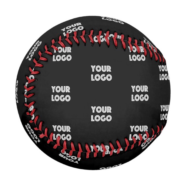 Balle De Baseball Logo simple à répéter | Noir (Devant Gauche)