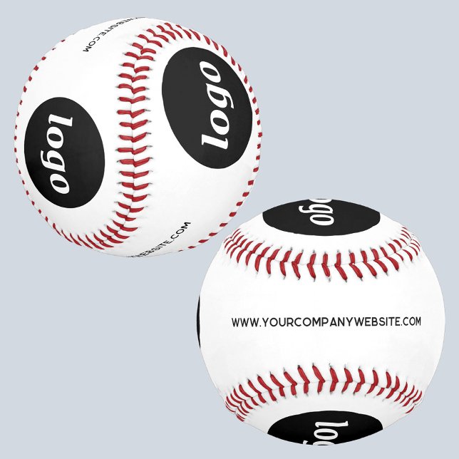Balle De Baseball Logo simple avec texte commercial promotionnel (Logo with custom text business promotional baseball)
